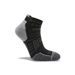 TwinSkin Socklet Mens Running Socks Black/Grey Marl