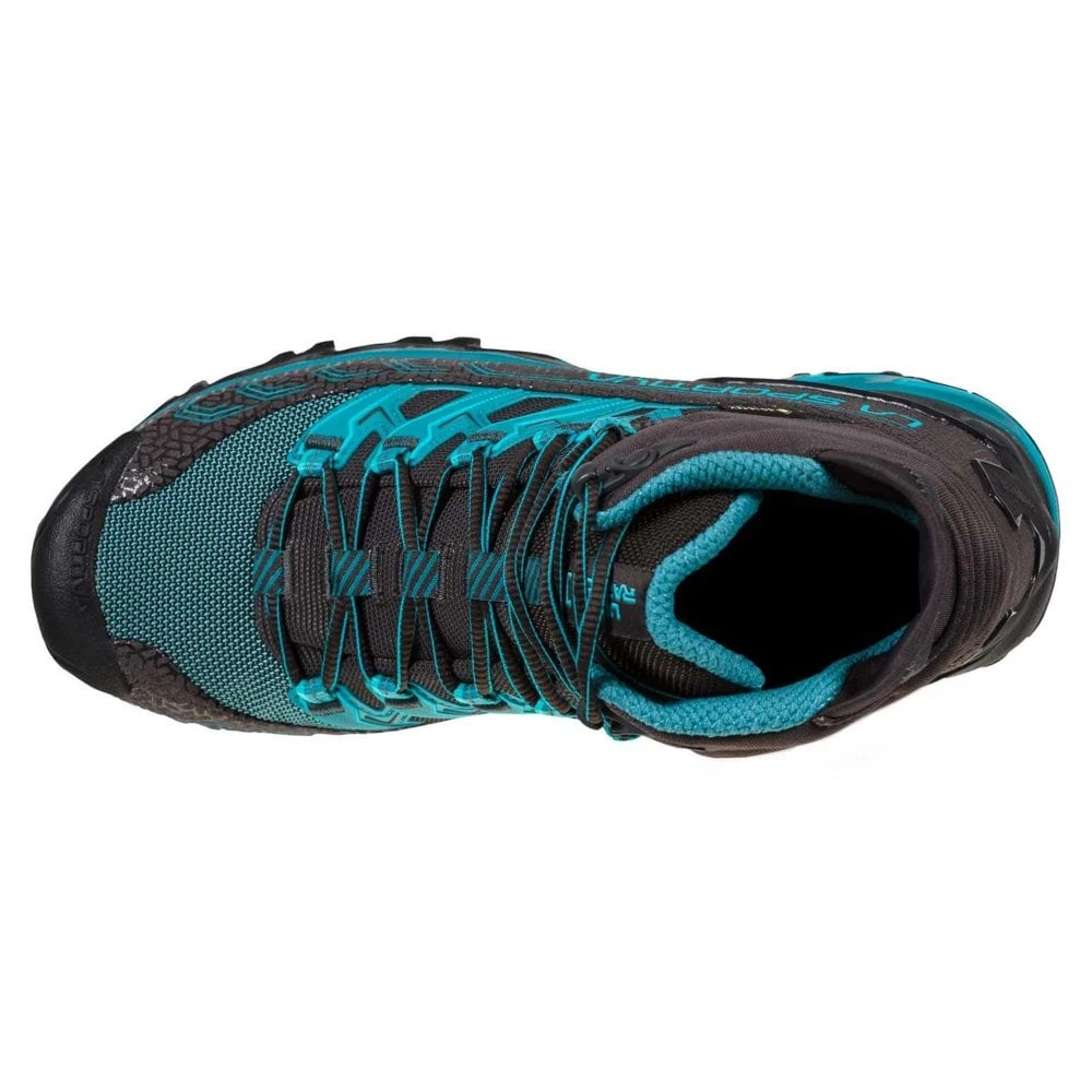 La Sportiva Ultra Raptor II Mid GTX Womens Hiking Boots Carbon/Topaz 5 La Sportiva Ultra Raptor II Mid GTX Womens Hiking Boots Carbon/Topaz - Image 3