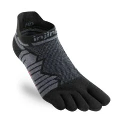 Injinji Ultra Run No Show Unisex Running Socks Onyx