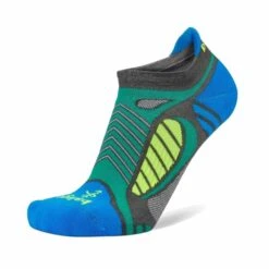 Balega Ultralight No Show Running Socks Light Grey/Bright Turquoise