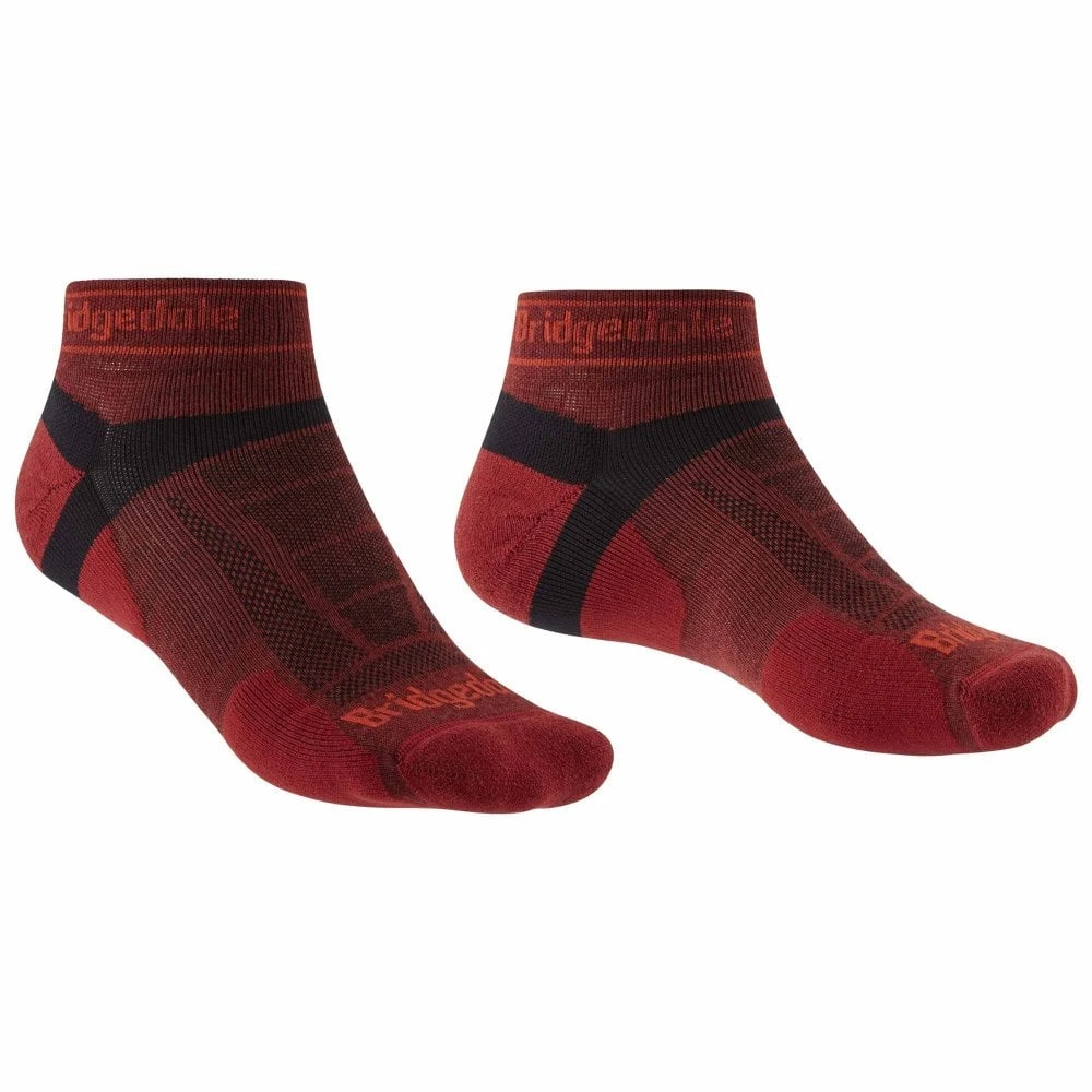 Bridgedale Ultralight T2 Merino Sport Low Cut Running Socks Red 3 Bridgedale Ultralight T2 Merino Sport Low Cut Running Socks Red