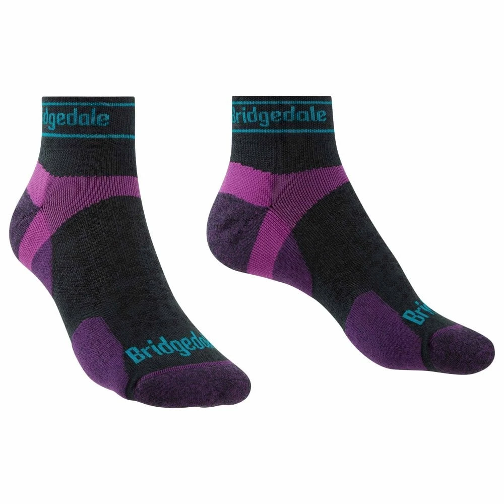 Bridgedale Ultralight T2 Merino Sport Low Cut Womens Running Socks Damson 3 Bridgedale Ultralight T2 Merino Sport Low Cut Womens Running Socks Damson