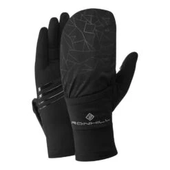 RONHILL Wind-Block Flip Running Gloves With Mitten All Black