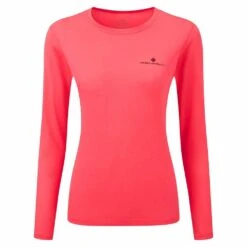 RONHILL Women's Core Long Sleeve T-Shirt Hot Pink/Black