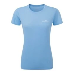 RONHILL Womens Core Running T-Shirt Cornflower Blue/Bright White
