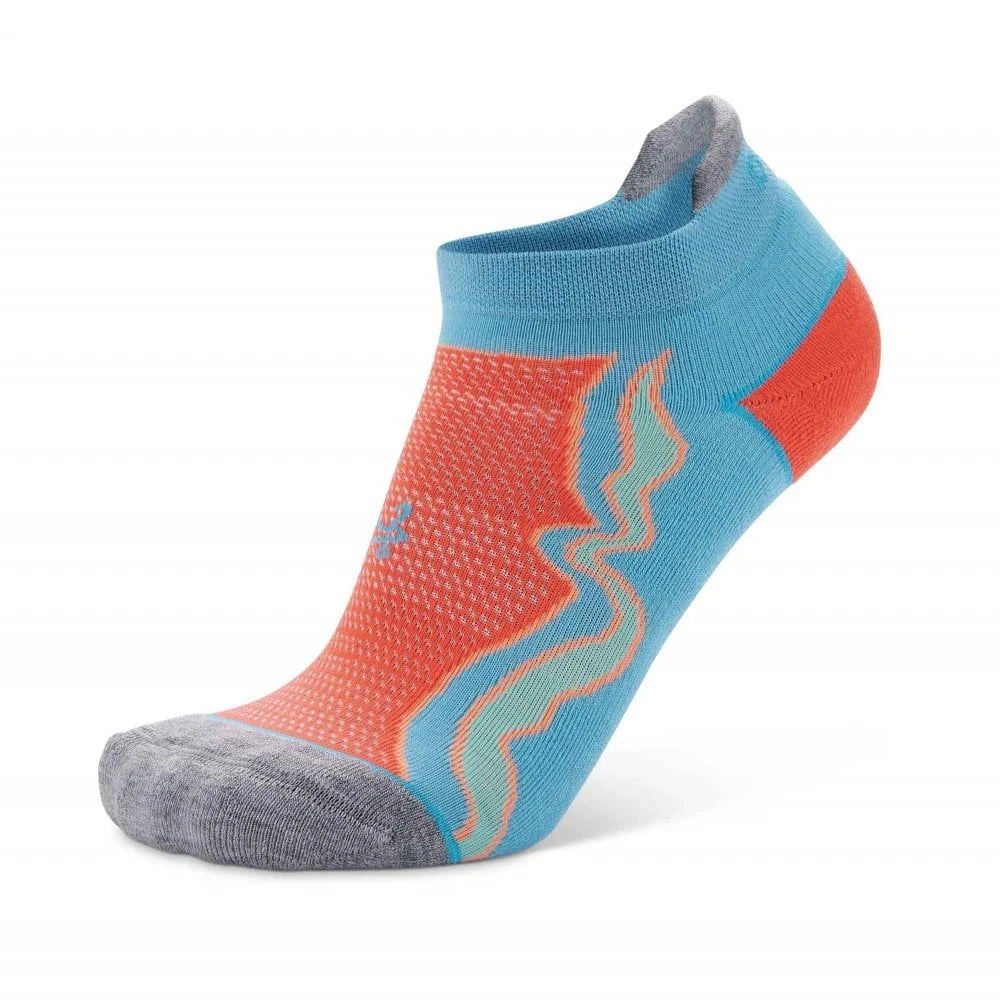 Balega Women's Enduro No Show Running Socks Aqualine/Neon 3 Balega Women's Enduro No Show Running Socks Aqualine/Neon