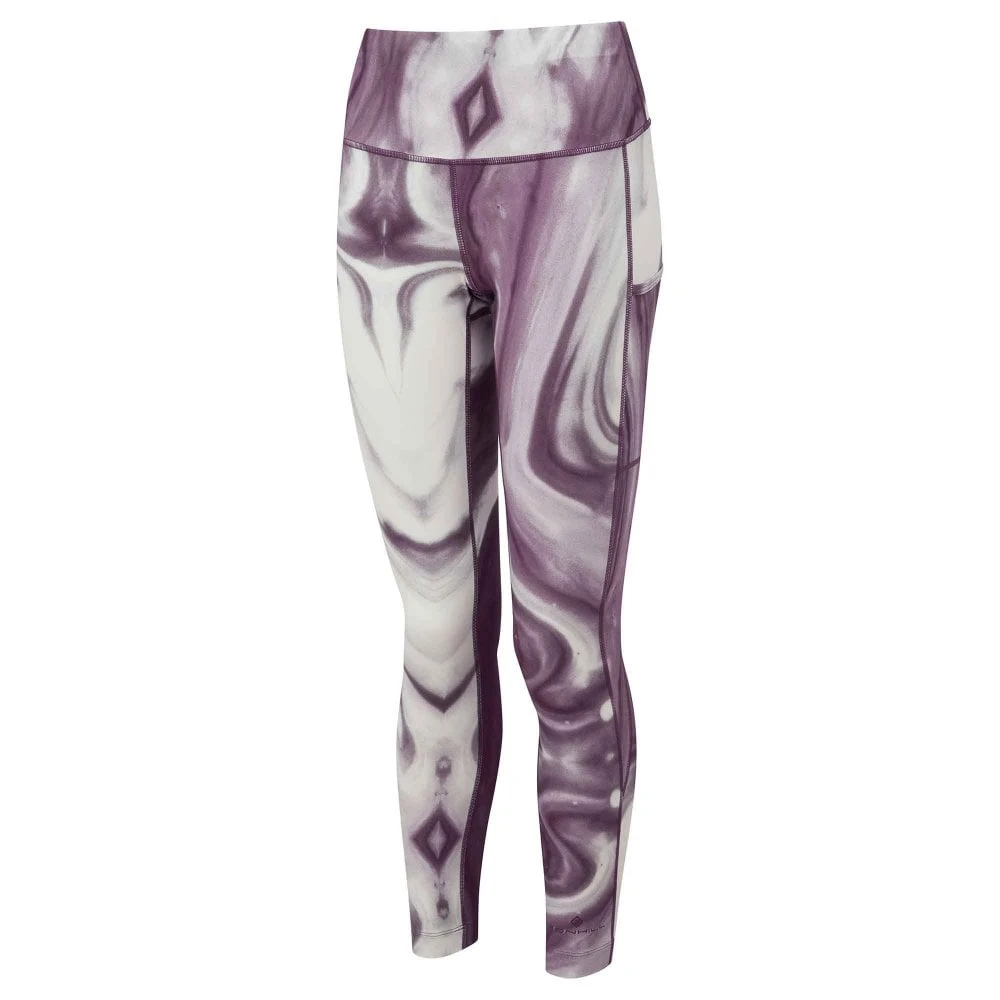 RONHILL Women's Life Running Tights Limestone/Grape Marble 3 RONHILL Women's Life Running Tights Limestone/Grape Marble