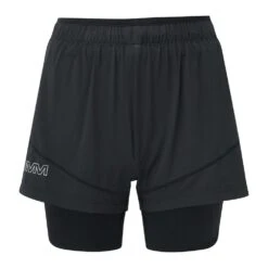 OMM Womens Pace Shorts (Twin Layer) Black