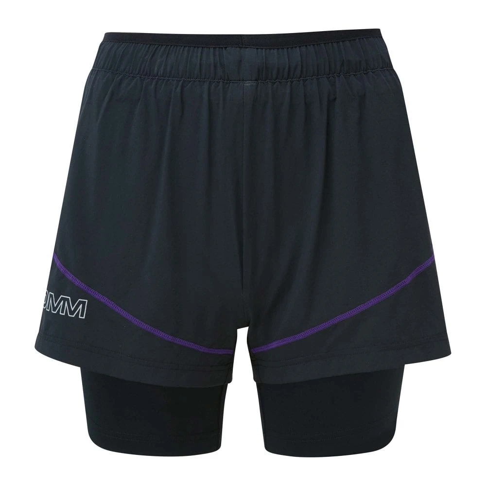 OMM Womens Pace Shorts (Twin Layer) Black/Purple 3 OMM Womens Pace Shorts (Twin Layer) Black/Purple