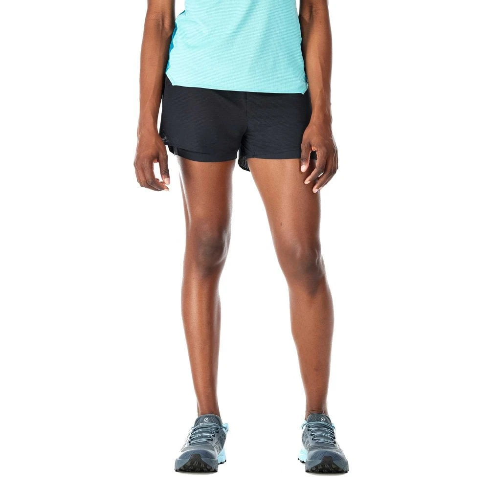 Rab Women's Talus Ultra Running Shorts (with Inner Short Liner) Ebony 4 Rab Women's Talus Ultra Running Shorts (with Inner Short Liner) Ebony - Image 2