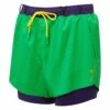 RONHILL Womens Tech Distance Twin Running Shorts Bright Green/Imperial