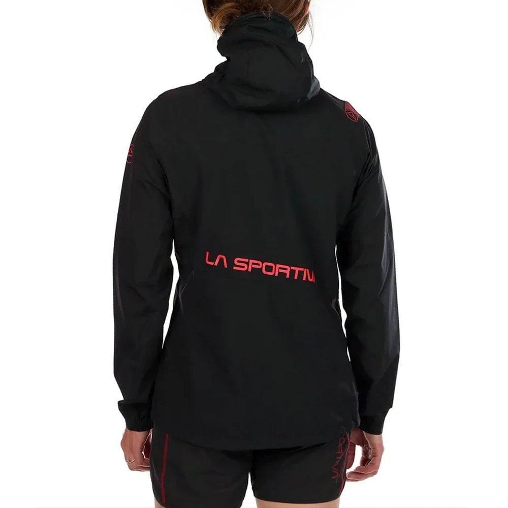 La Sportiva Womens Waterproof Running Jacket Black/Hibiscus 4 La Sportiva Womens Waterproof Running Jacket Black/Hibiscus - Image 2